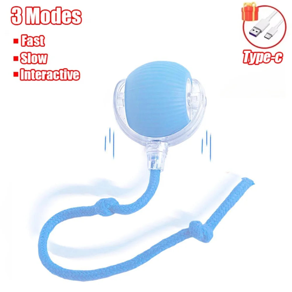 LEMEENQ Juguete interactivo para gatos, pelota auto-rodante con cola, recargable, juguete inteligente interactivo para mascotas, ratón inteligente para gatos