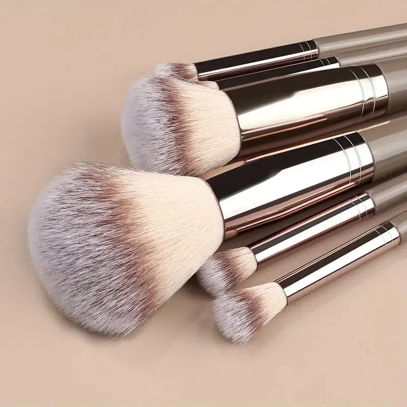 Set de 3 a 20 brochas de maquillaje premium, suaves y esponjosas, ideales para la base de maquillaje, sombras de ojos, rubor y maquillaje kabuki.