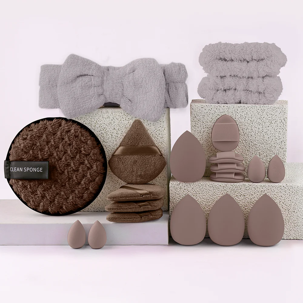 Set de 3 a 20 brochas de maquillaje premium, suaves y esponjosas, ideales para la base de maquillaje, sombras de ojos, rubor y maquillaje kabuki.