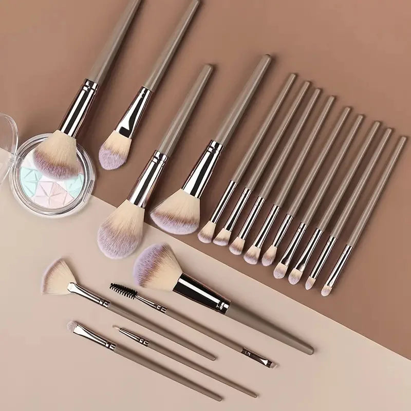 Set de 3 a 20 brochas de maquillaje premium, suaves y esponjosas, ideales para la base de maquillaje, sombras de ojos, rubor y maquillaje kabuki.