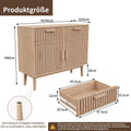 Cómoda de 2 cajones, 100x80x50cm, cómoda de madera, armario con cajones, almacenamiento para dormitorio, sala de estar, patas de madera