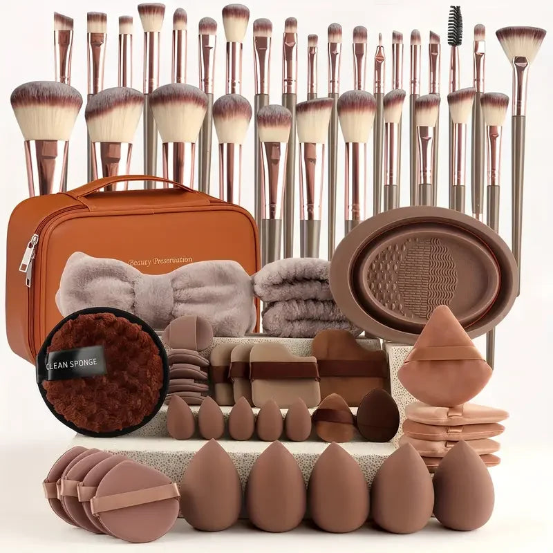 Set de 3 a 20 brochas de maquillaje premium, suaves y esponjosas, ideales para la base de maquillaje, sombras de ojos, rubor y maquillaje kabuki.
