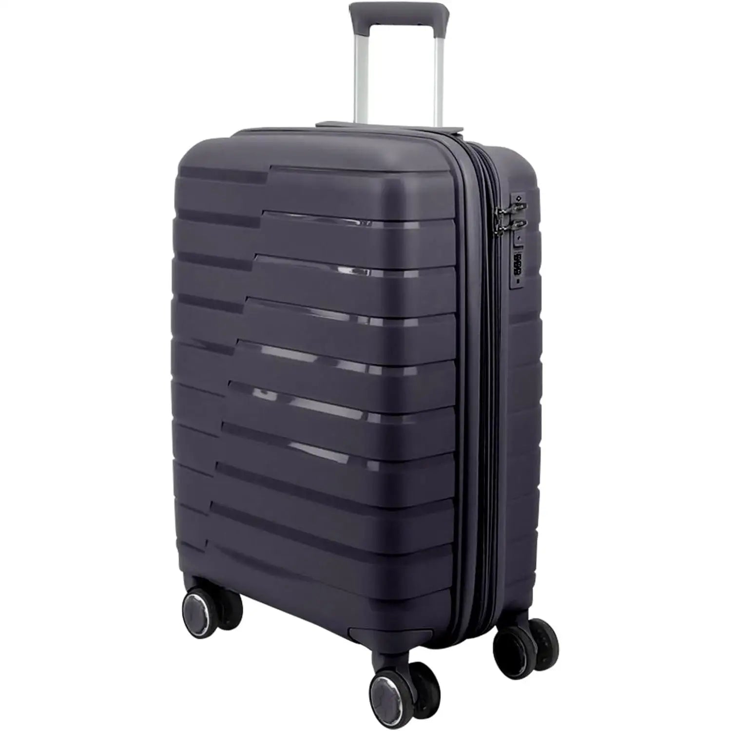 Maletas de viaje rígidas con ruedas, equipaje de mano, maleta de cabina rígida de polipropileno con 4 ruedas dobles de 360° y cierre combinado, maletas de viaje pequeñas y grandes.