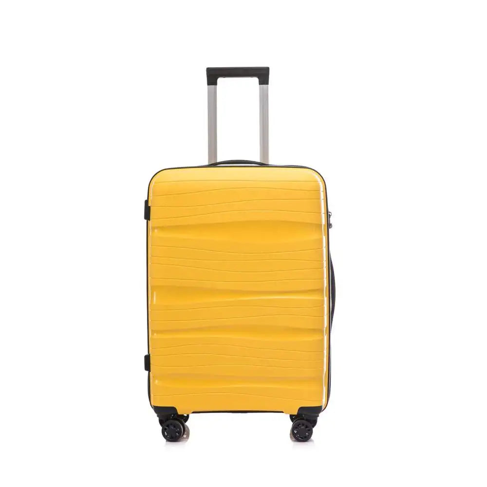 Maleta mediana OM Home 062, equipaje duradero de polipropileno (66*45*25 cm) con ruedas silenciosas de 360º, cerradura antirrobo y asa ajustable, ideal para viajar y para mayor comodidad al empacar.