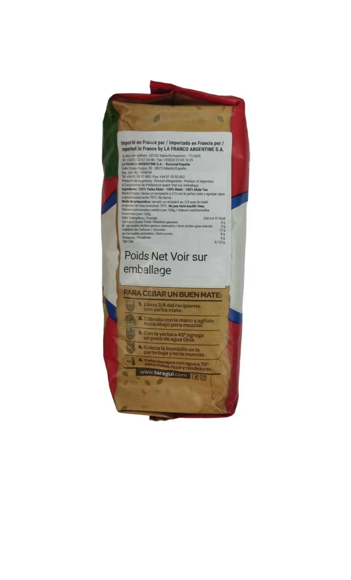 Yerba mate - taragui - yerba mate - 500 grams