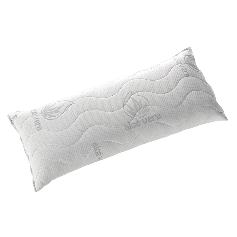 Almohada viscoelástica Todocama de aloe vera con tejido elástico, firmeza media-alta, núcleo 100% viscoelástico, 18 cm de altura, ideal para la alineación del cuello y la columna vertebral, funda hipoalergénica y lavable.