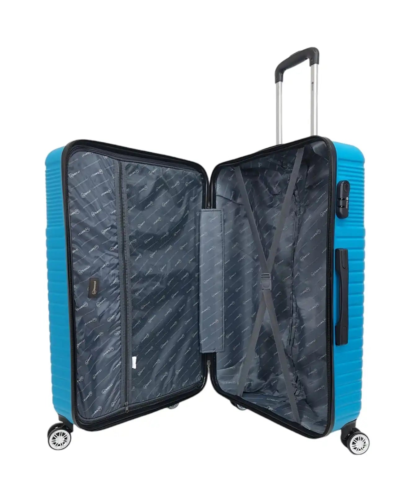 Maleta de viaje Benzi Medium de 64 x 40 x 25 cm, ABS ligero, 3,4 kg, con 4 ruedas multidireccionales y cerradura de combinación para un viaje seguro. La maleta de cabina ideal para tus aventuras.