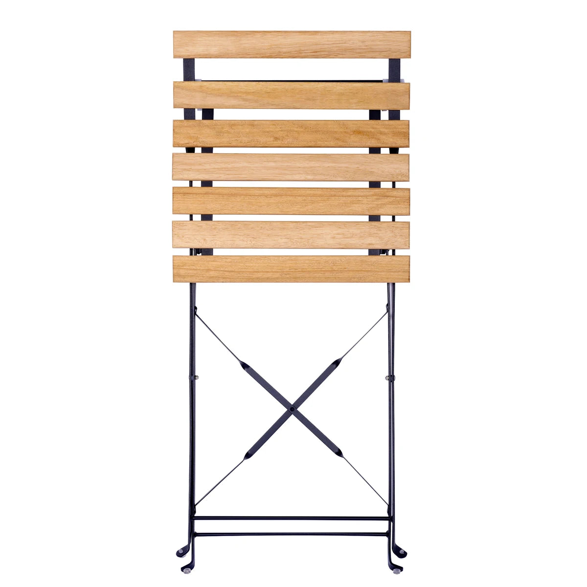 Conjunto T-lovendo de 3 mesas y 2 sillas, jardín, exterior, plegable, metal y madera, para terraza de estilo retro, estructura de acero, tipo bistró, patas antideslizantes, balcones pequeños, terrazas