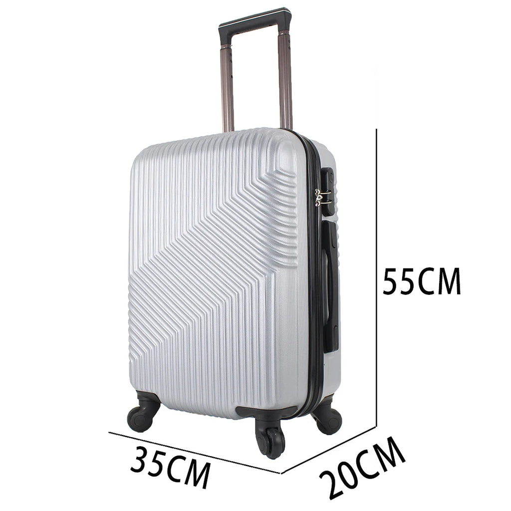 Maleta de cabina EASYTOUR de 55x35x20 cm, fabricada en ABS con 4 ruedas giratorias de 360°, perfecta para viajar.