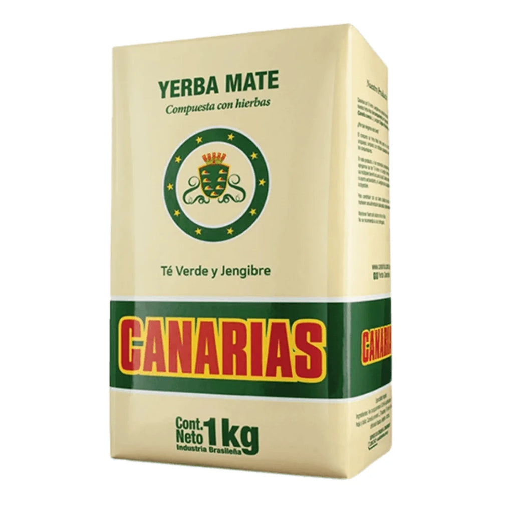 Yerba mate canarias te verde y jengibre 1 kg