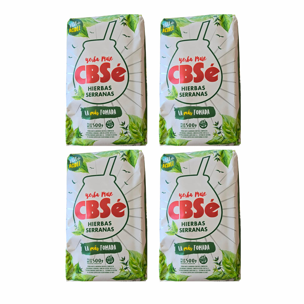 4 paquetes de cbse serranas hierbas yerba mate los más consumidos 500g.