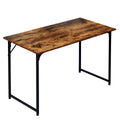 T-LoVendo Narrow Computer Desk, Industrial Design 120 x 60 cm, sturdy wood and metal construction, perfect for home office or study, with adjustable feet for stability on uneven floors. Ideal spacious desktop for productivity