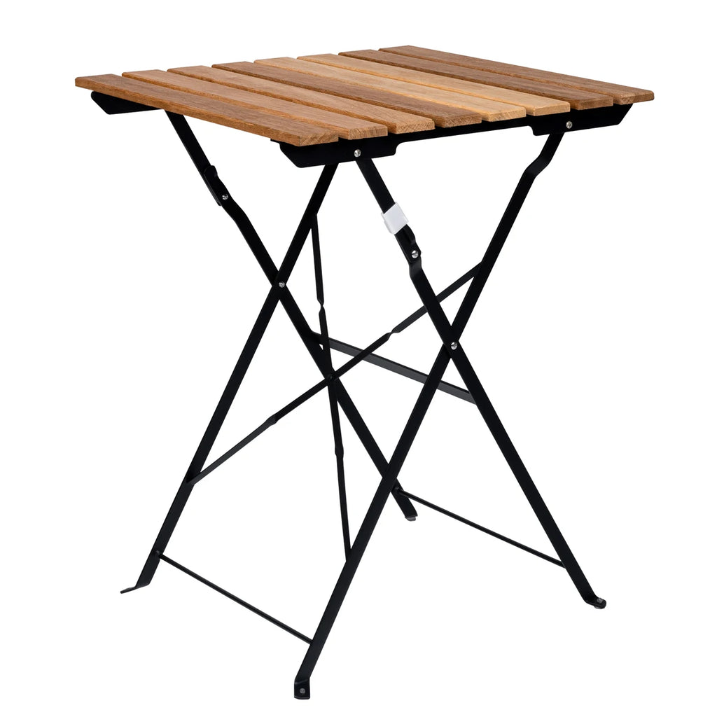 Conjunto T-lovendo de 3 mesas y 2 sillas, jardín, exterior, plegable, metal y madera, para terraza de estilo retro, estructura de acero, tipo bistró, patas antideslizantes, balcones pequeños, terrazas