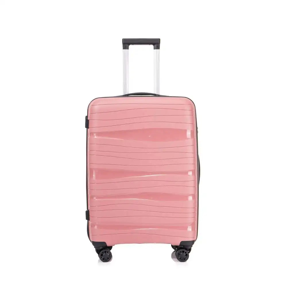 Maleta mediana OM Home 062, equipaje duradero de polipropileno (66*45*25 cm) con ruedas silenciosas de 360º, cerradura antirrobo y asa ajustable, ideal para viajar y para mayor comodidad al empacar.