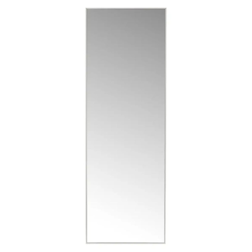 Espejo de pared Lola Home de poliestireno blanco de 30x90 cm, un espejo decorativo con un sencillo marco de plástico, perfecto para realzar el espacio en cualquier recibidor, pasillo o dormitorio, con cristal de 3 mm de grosor y herrajes de montaje integr
