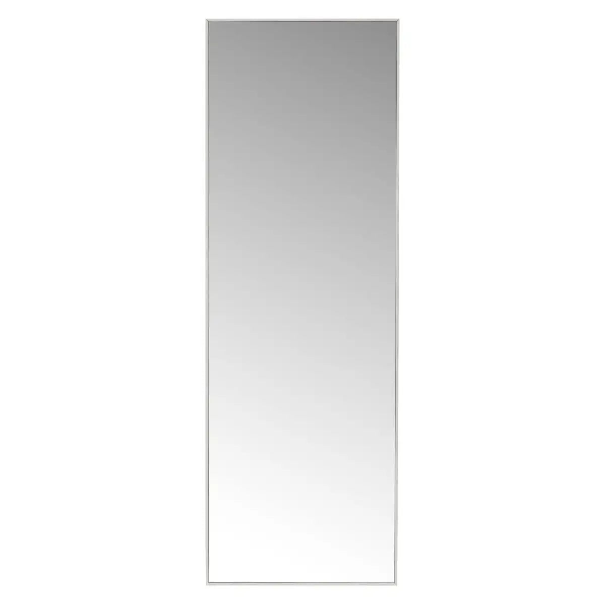 Espejo de pared Lola Home de poliestireno blanco de 30x90 cm, un espejo decorativo con un sencillo marco de plástico, perfecto para realzar el espacio en cualquier recibidor, pasillo o dormitorio, con cristal de 3 mm de grosor y herrajes de montaje integr