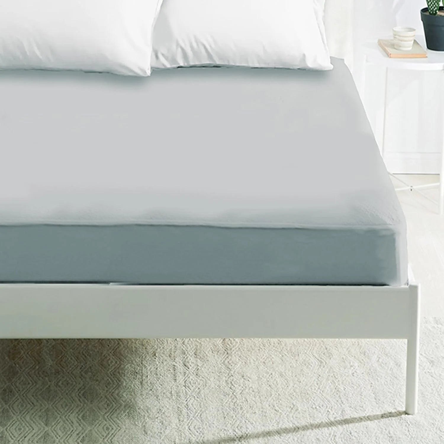 Sábanas bajeras ajustables para camas de 90/105/135/160/180 cm, sábanas bajeras para colchones de hasta 30 cm de altura, bolsillo profundo - microfibra de poliéster, tacto suave y confortable.