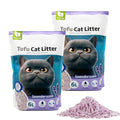 Arena aglutinante para gatos, arena de tofu sin gatos, fácil de aglomerar, controla los olores, lanzada en el inodoro, sabor a lavanda bps-15458