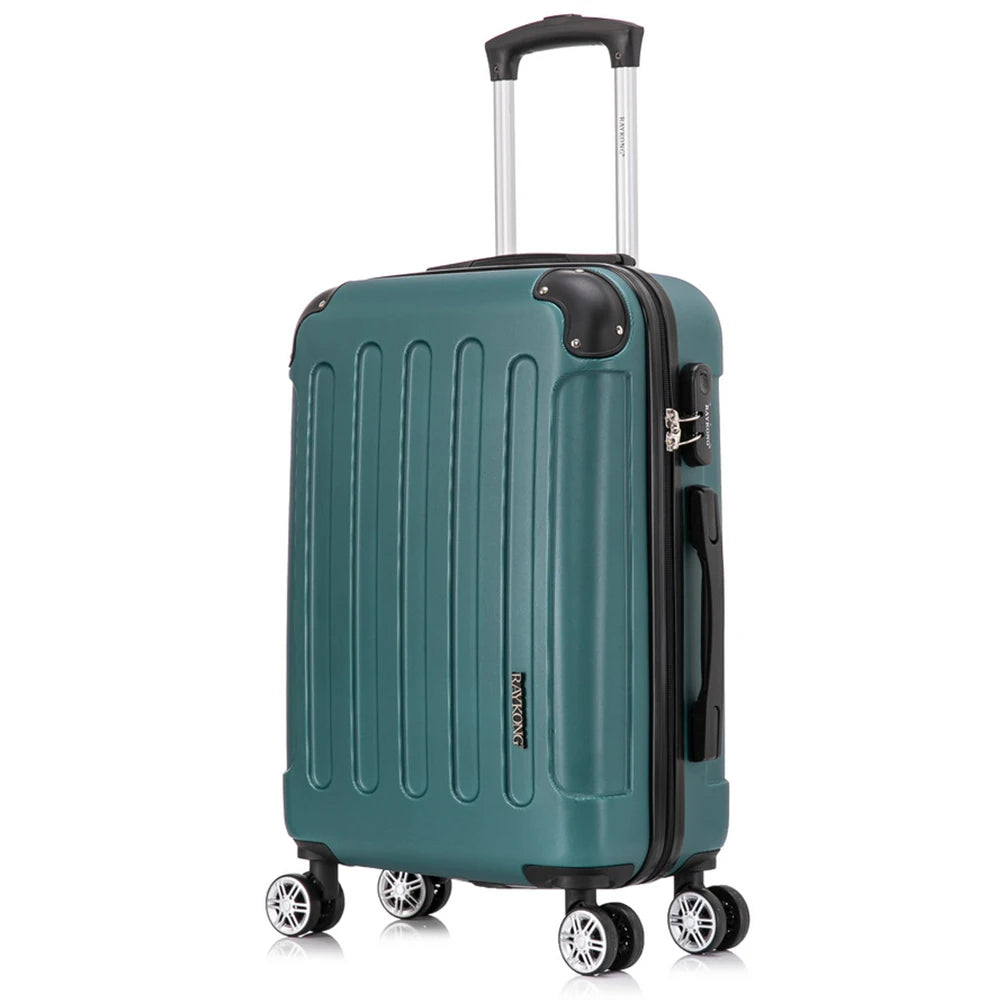 Maleta mediana de ABS de 24 pulgadas con cerradura de combinación, 66x43x25 cm, 71 L, peso ligero de 3,50 kg, con 4 ruedas dobles de 360°, perchas adicionales y esquinas protectoras para mayor comodidad durante el viaje.