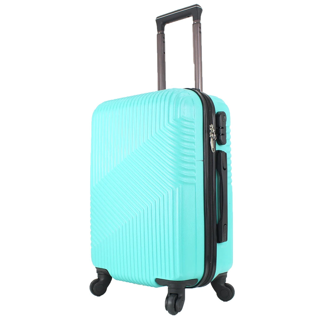 Maleta de cabina EASYTOUR de 55x35x20 cm, fabricada en ABS con 4 ruedas giratorias de 360°, perfecta para viajar.