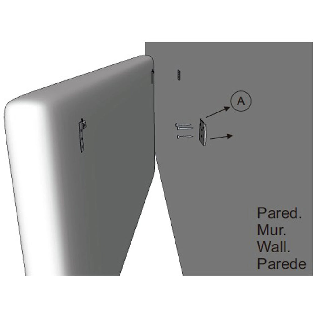 Cabecero tapizado Oslo en color gris, diseño escandinavo, 150x100cm, fabricado en poliéster resistente a las manchas, patas de madera maciza de haya, acolchado para mayor comodidad, apto para montaje en pared, perfecto para realzar el estilo de tu dormito