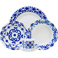 Elegante juego de vajilla de porcelana Nyana para 6 personas - 30 piezas, apto para lavavajillas y microondas, incluye 6 platos llanos, 6 platos hondos, 6 platos de postre y 6 tazas de café, perfecto para el uso diario o para ocasiones especiales.