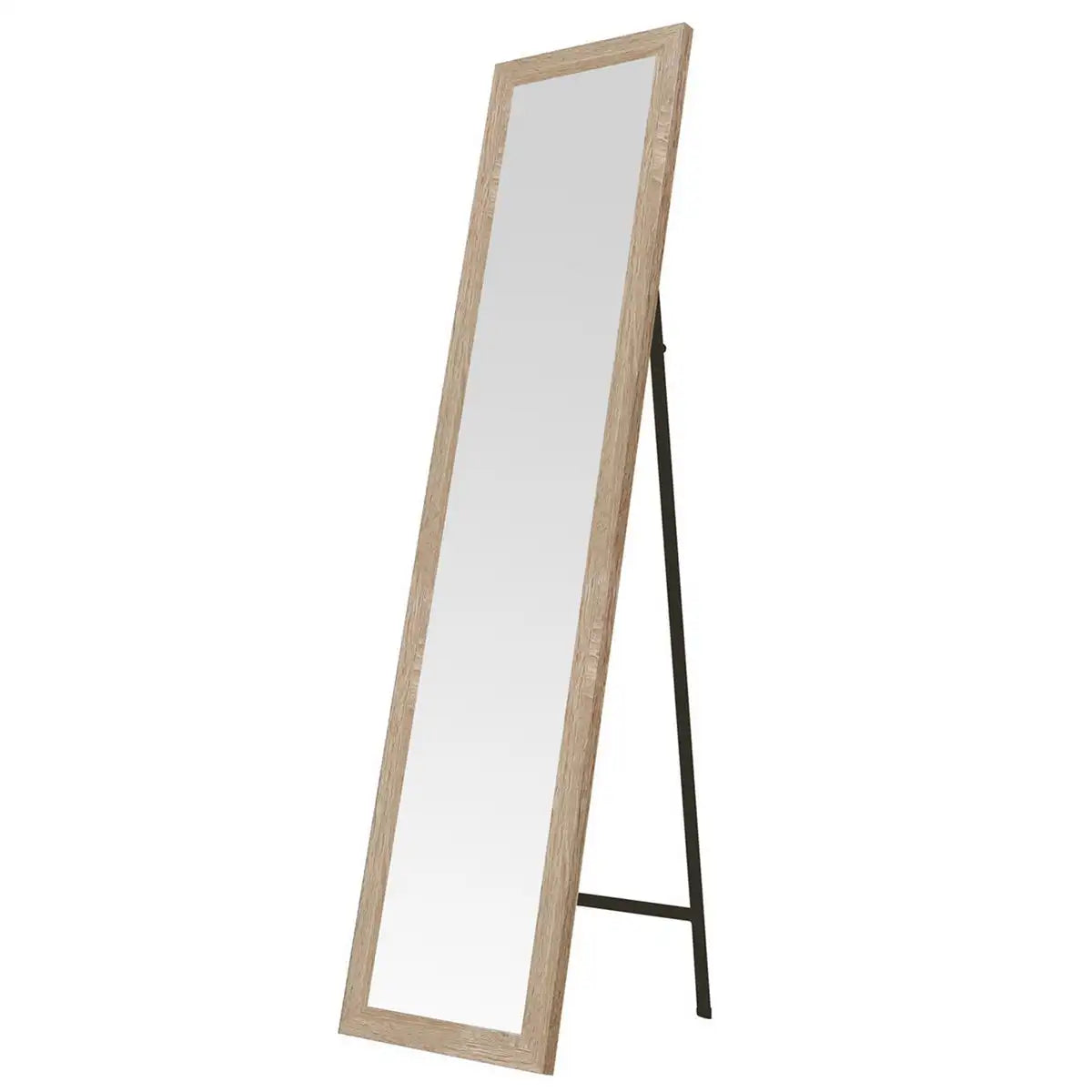 Espejo de pie Lola Home de 37x157 cm, fabricado en madera MDF gris.