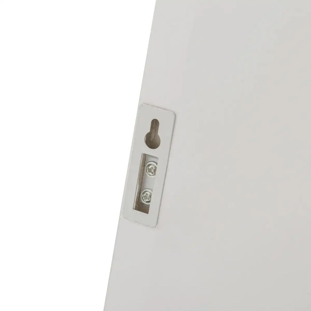 Espejo de pared Lola Home de poliestireno blanco de 30x90 cm, un espejo decorativo con un sencillo marco de plástico, perfecto para realzar el espacio en cualquier recibidor, pasillo o dormitorio, con cristal de 3 mm de grosor y herrajes de montaje integr