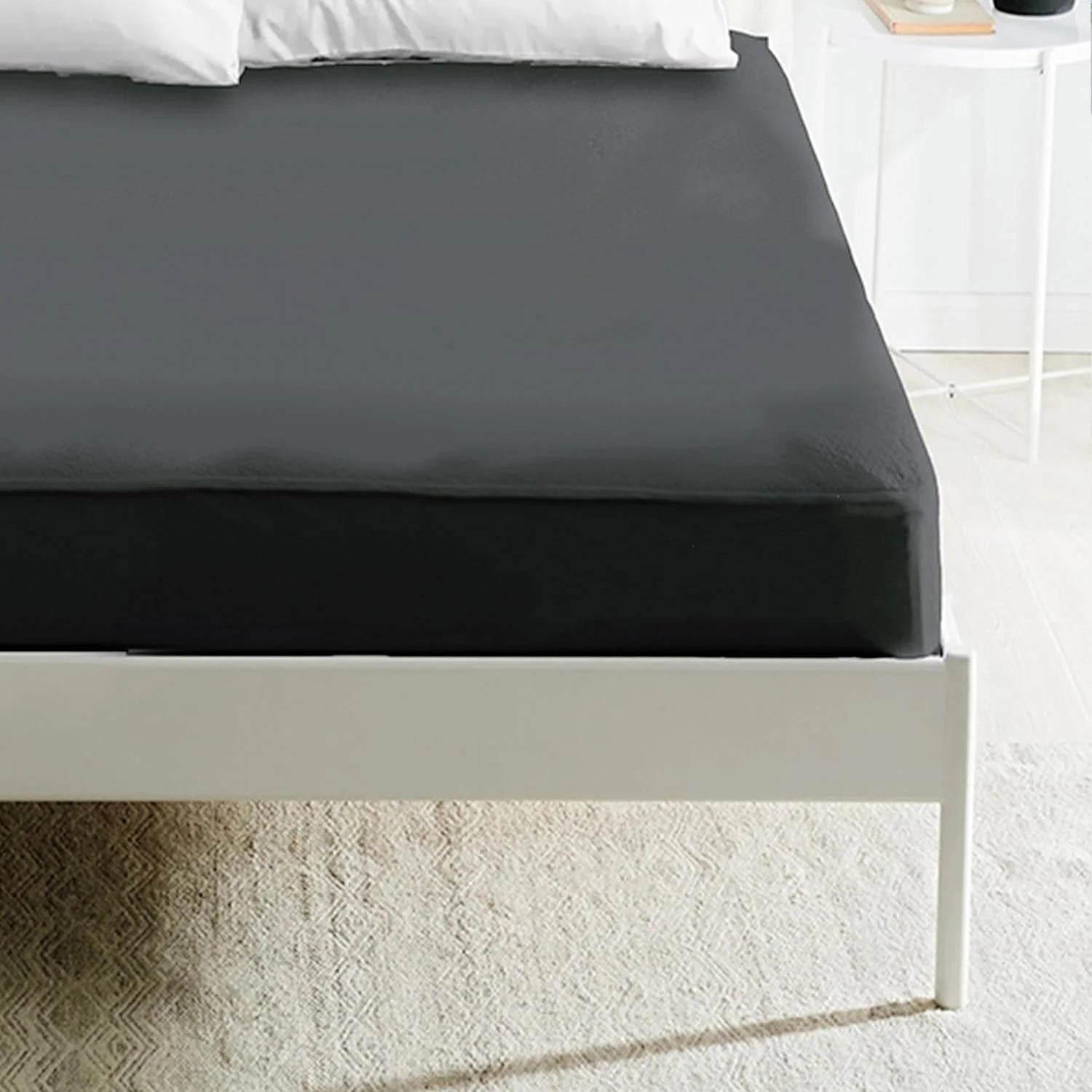 Sábanas bajeras ajustables para camas de 90/105/135/160/180 cm, sábanas bajeras para colchones de hasta 30 cm de altura, bolsillo profundo - microfibra de poliéster, tacto suave y confortable.