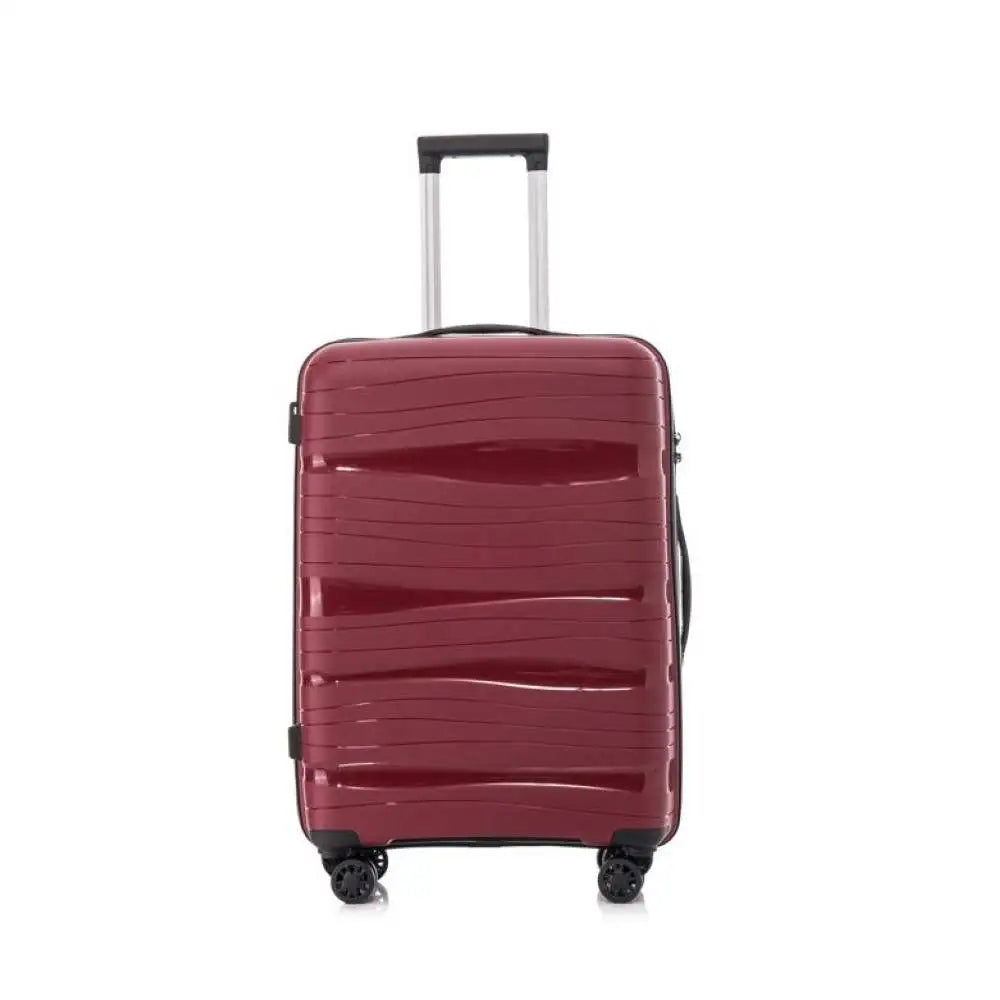Maleta mediana OM Home 062, equipaje duradero de polipropileno (66*45*25 cm) con ruedas silenciosas de 360º, cerradura antirrobo y asa ajustable, ideal para viajar y para mayor comodidad al empacar.