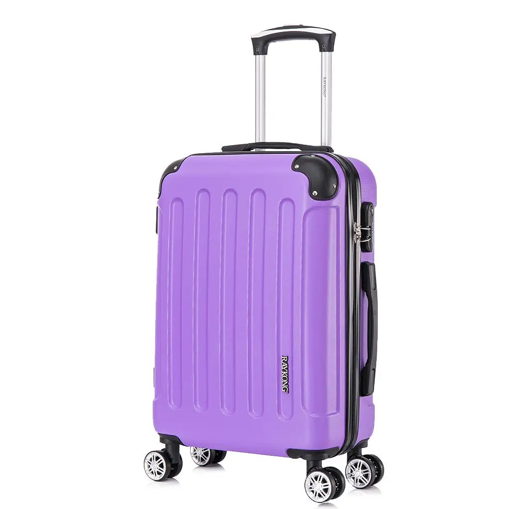 Maleta mediana de ABS de 24 pulgadas con cerradura de combinación, 66x43x25 cm, 71 L, peso ligero de 3,50 kg, con 4 ruedas dobles de 360°, perchas adicionales y esquinas protectoras para mayor comodidad durante el viaje.