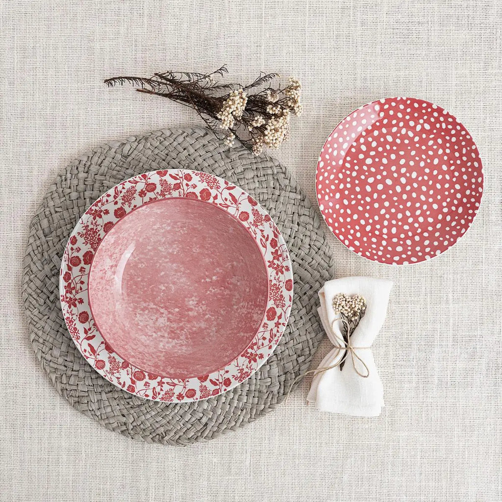 Vajilla de porcelana Bidasoa Aquilea: juegos de 12 y 18 piezas en gris, rosa y azul. Duradera, apta para lavavajillas y microondas, con un diseño atemporal para una mesa elegante.