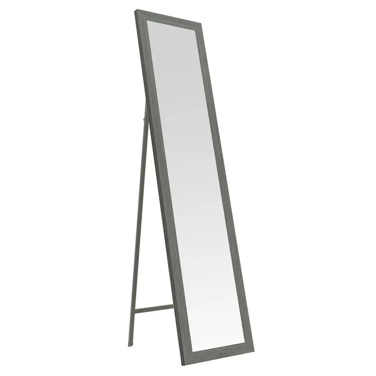 Espejo de pie Lola Home de 37x157 cm, fabricado en madera MDF gris.