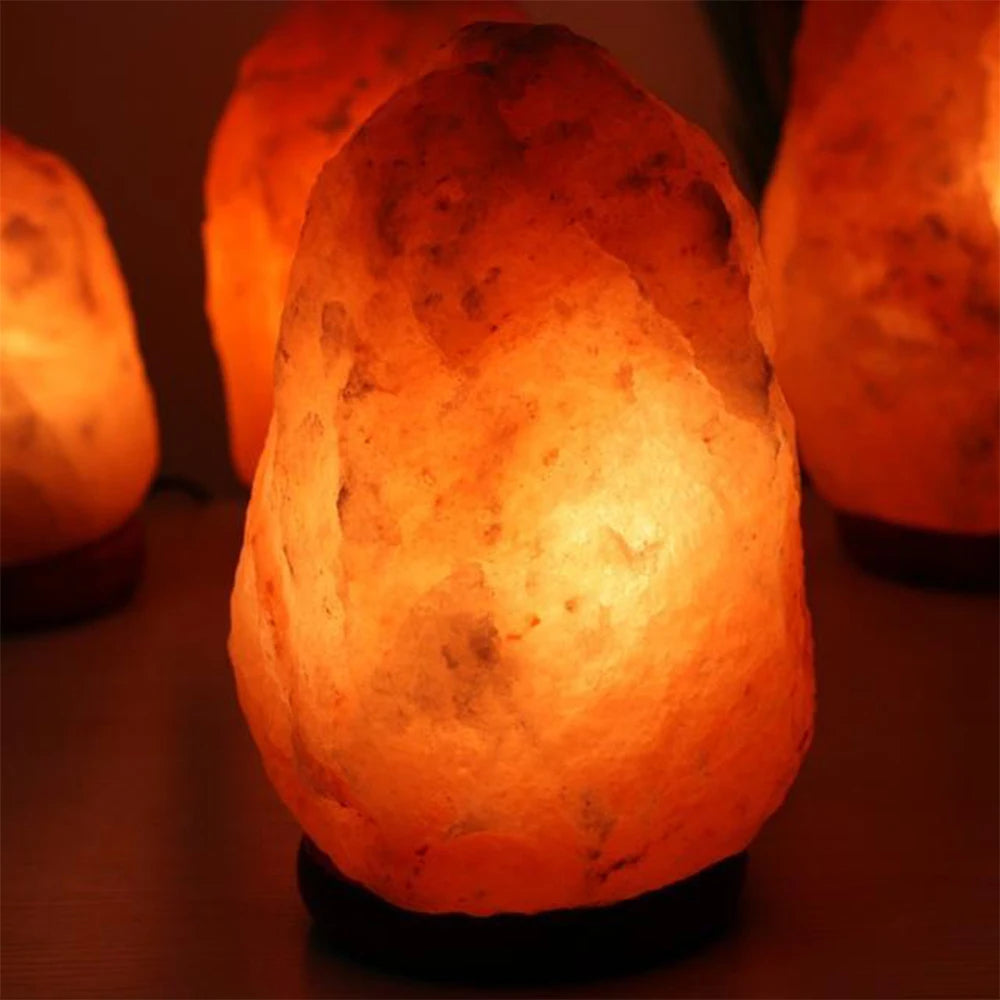 Lámparas de sal natural del Himalaya Plushome con enchufe europeo, también disponibles en versiones USB multicolor.