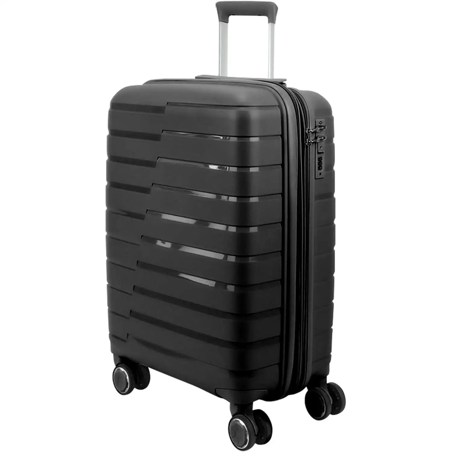 Maletas de viaje rígidas con ruedas, equipaje de mano, maleta de cabina rígida de polipropileno con 4 ruedas dobles de 360° y cierre combinado, maletas de viaje pequeñas y grandes.