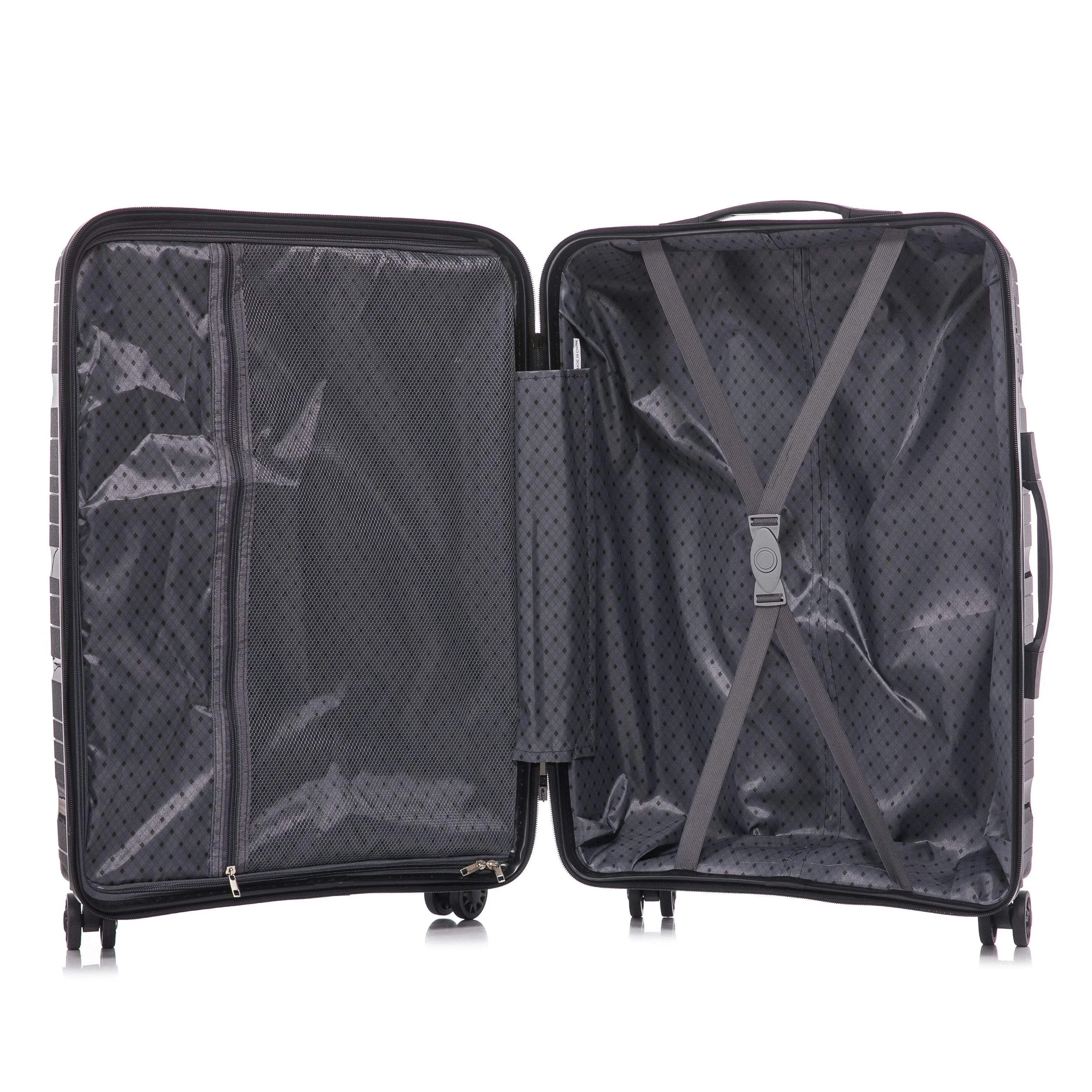 Maleta mediana OM Home 062, equipaje duradero de polipropileno (66*45*25 cm) con ruedas silenciosas de 360º, cerradura antirrobo y asa ajustable, ideal para viajar y para mayor comodidad al empacar.