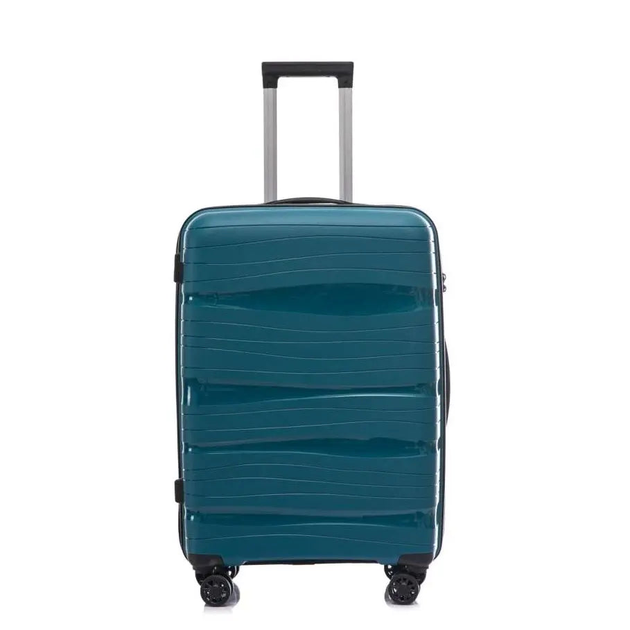 Maleta mediana OM Home 062, equipaje duradero de polipropileno (66*45*25 cm) con ruedas silenciosas de 360º, cerradura antirrobo y asa ajustable, ideal para viajar y para mayor comodidad al empacar.