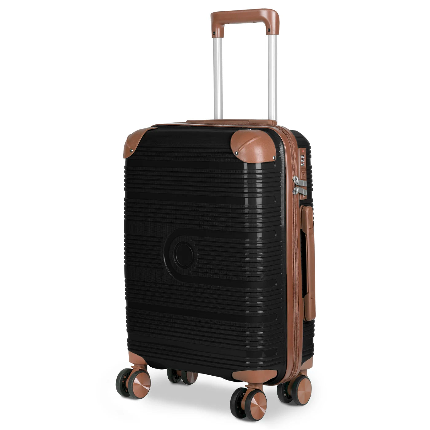 Maleta de cabina de 54x36x20 cm, de polipropileno, con ruedas giratorias de 360°, resistente y ligera. Ideal para viajar.