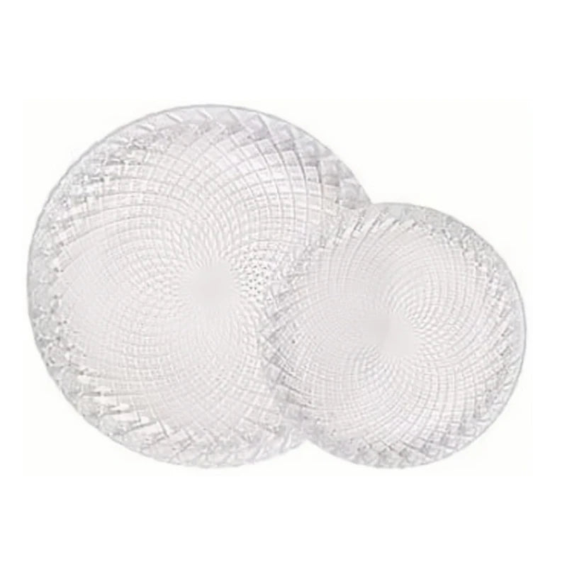 Juego de vajilla Diamond de 18 piezas de La Mediterránea, de cristal, incluye 6 platos hondos, 6 platos llanos y 6 platos de postre, ideal para una mesa elegante y de fácil mantenimiento, perfecto para el hogar o reuniones.