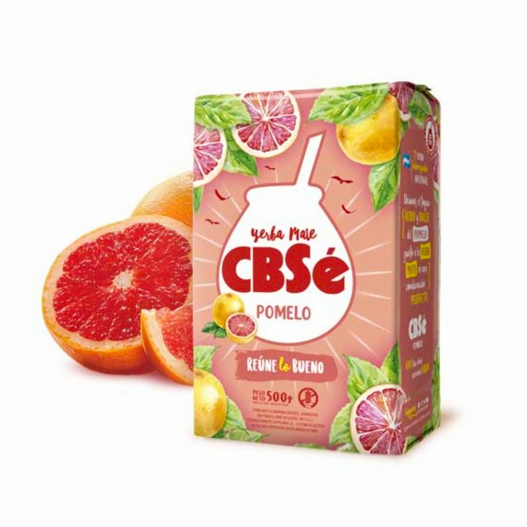 4 paquetes de 500 g de yerba mate cbse pomelo ruene lo bueno y frutos del bosque, natural de Argentina, ideal para bebidas energizantes y antioxidantes.