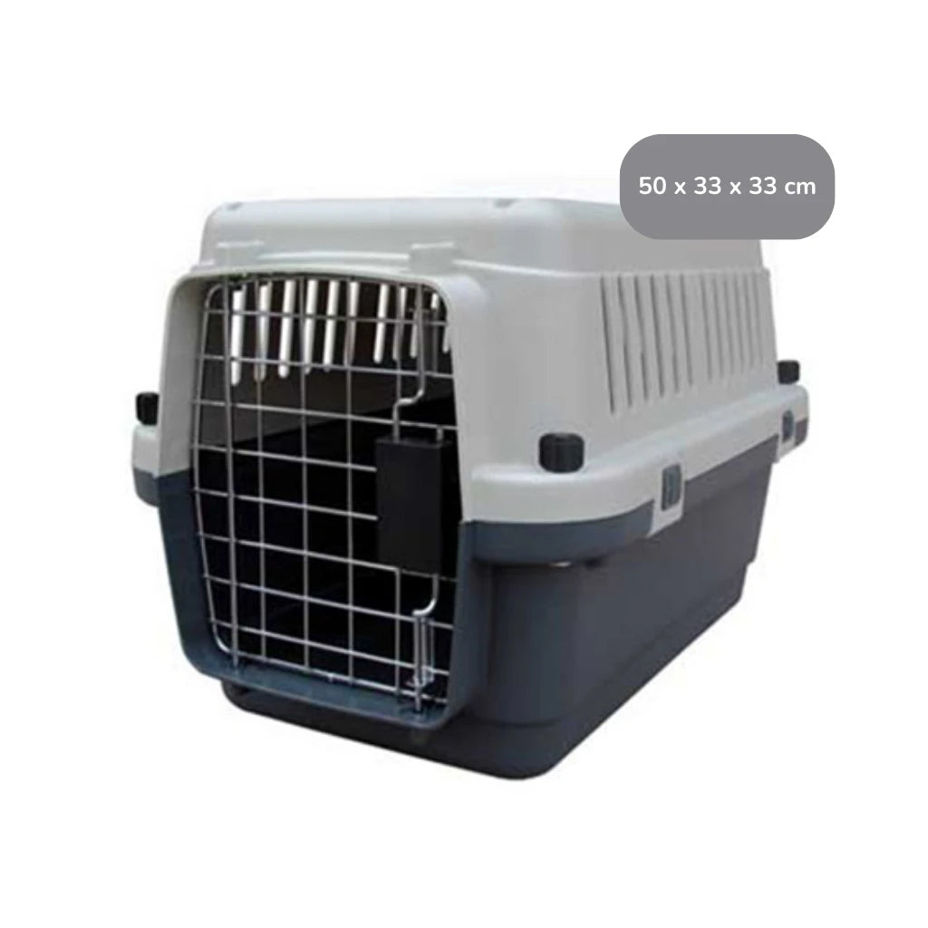 RIBECAN - Transportín pequeño (50x33x33 cm) para perros y gatos pequeños/mini, homologado por IATA, peso aproximado 1,80 kg, caja de transporte ideal.