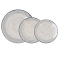 Vajilla de porcelana Quid Faro de 18 piezas - 6 personas, color blanco decorado, tamaño ideal para una porción saludable.