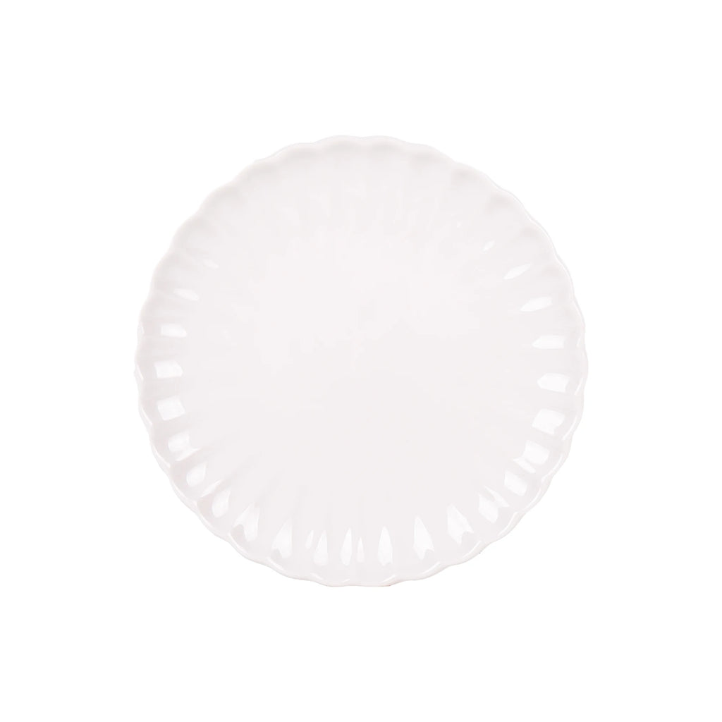 Juego de vajilla de porcelana esmaltada Cofan de 16 piezas, color blanco, con diseño en relieve, apto para lavavajillas, microondas y horno, ideal para uso diario u ocasiones especiales.
