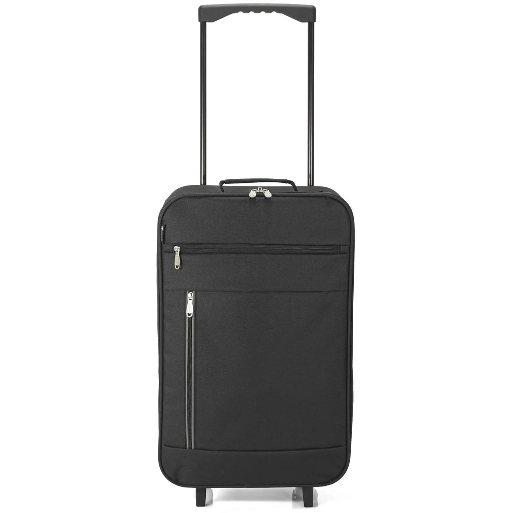 La maleta de cabina plegable Benzi con ruedas, fabricada en poliéster resistente, mide 34 x 55 x 19 cm y cuenta con asa telescópica, ruedas reforzadas, cierre de cremallera y múltiples bolsillos para mayor comodidad durante los viajes.