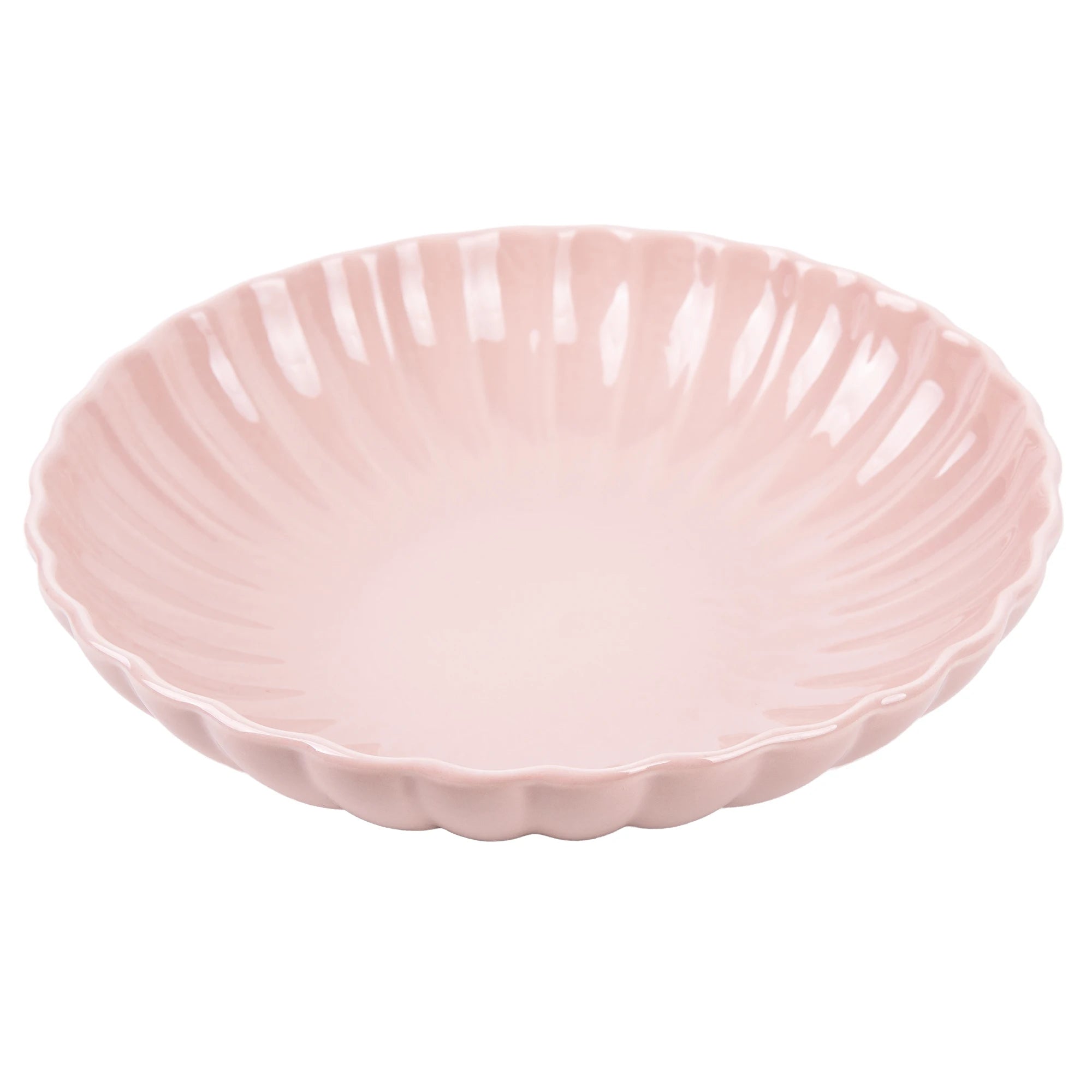 Juego de vajilla de porcelana Cofan en rosa nude | Vajilla completa de 16 piezas para 4 personas | Elegante diseño en relieve, apto para lavavajillas, microondas y horno.