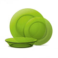 Juego de vajilla Duralex Lys de 12 piezas: platos de cristal de alta calidad, incluye 4 platos hondos (Ø 19,5 cm), 4 platos llanos (Ø 23,5 cm) y 4 platos de postre (Ø 19 cm), apto para microondas y lavavajillas, fabricado en Francia.