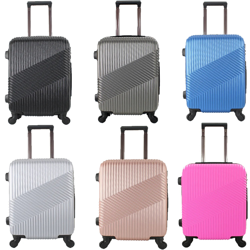 Maleta de cabina EASYTOUR de 55x35x20 cm, fabricada en ABS con 4 ruedas giratorias de 360°, perfecta para viajar.