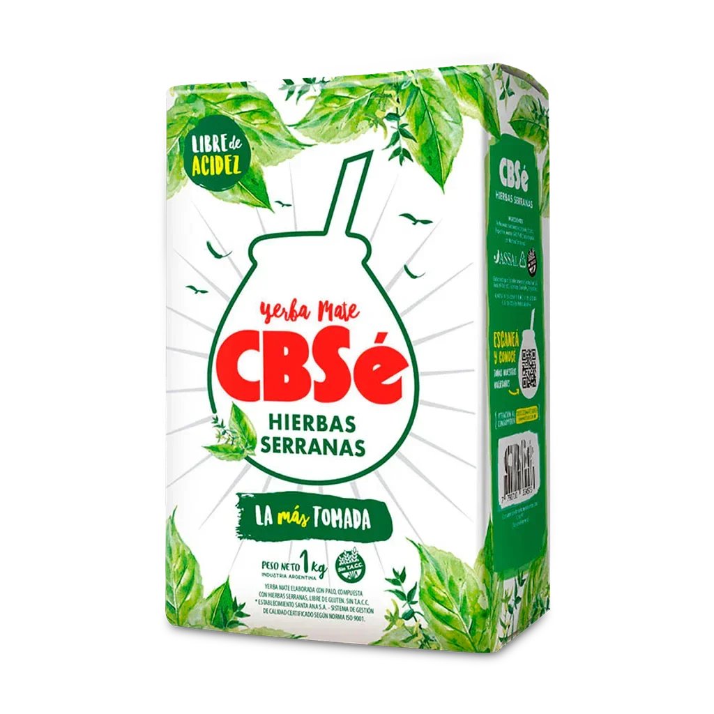Cbsé serranas herbs yerba mate 1 kg - infusión aromática de hierbas de la sierra para momentos de bienestar