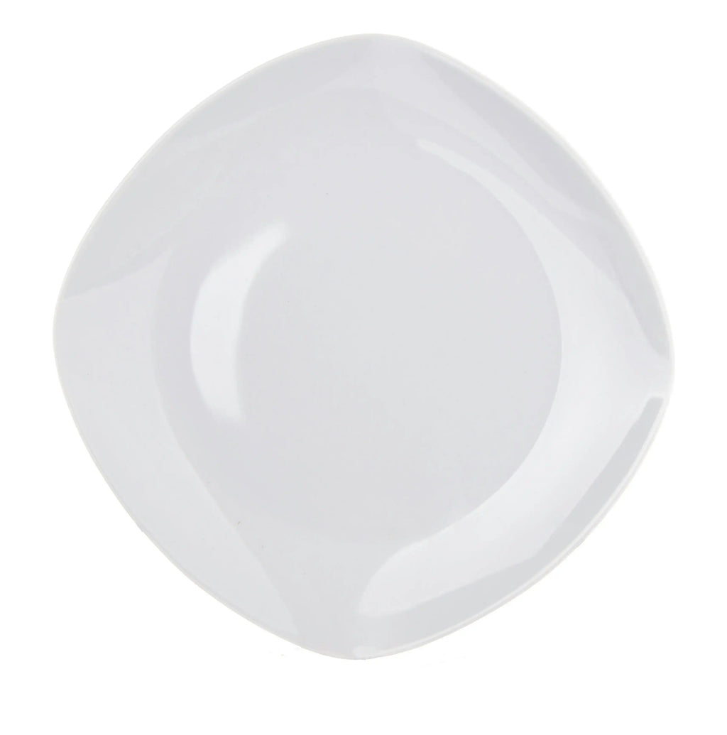 Juego de 12 platos cuadrados blancos de postre Lola Home de 20,5 cm, de porcelana, aptos para lavavajillas y microondas. Vajilla perfecta para servir postres, frutas y dulces.