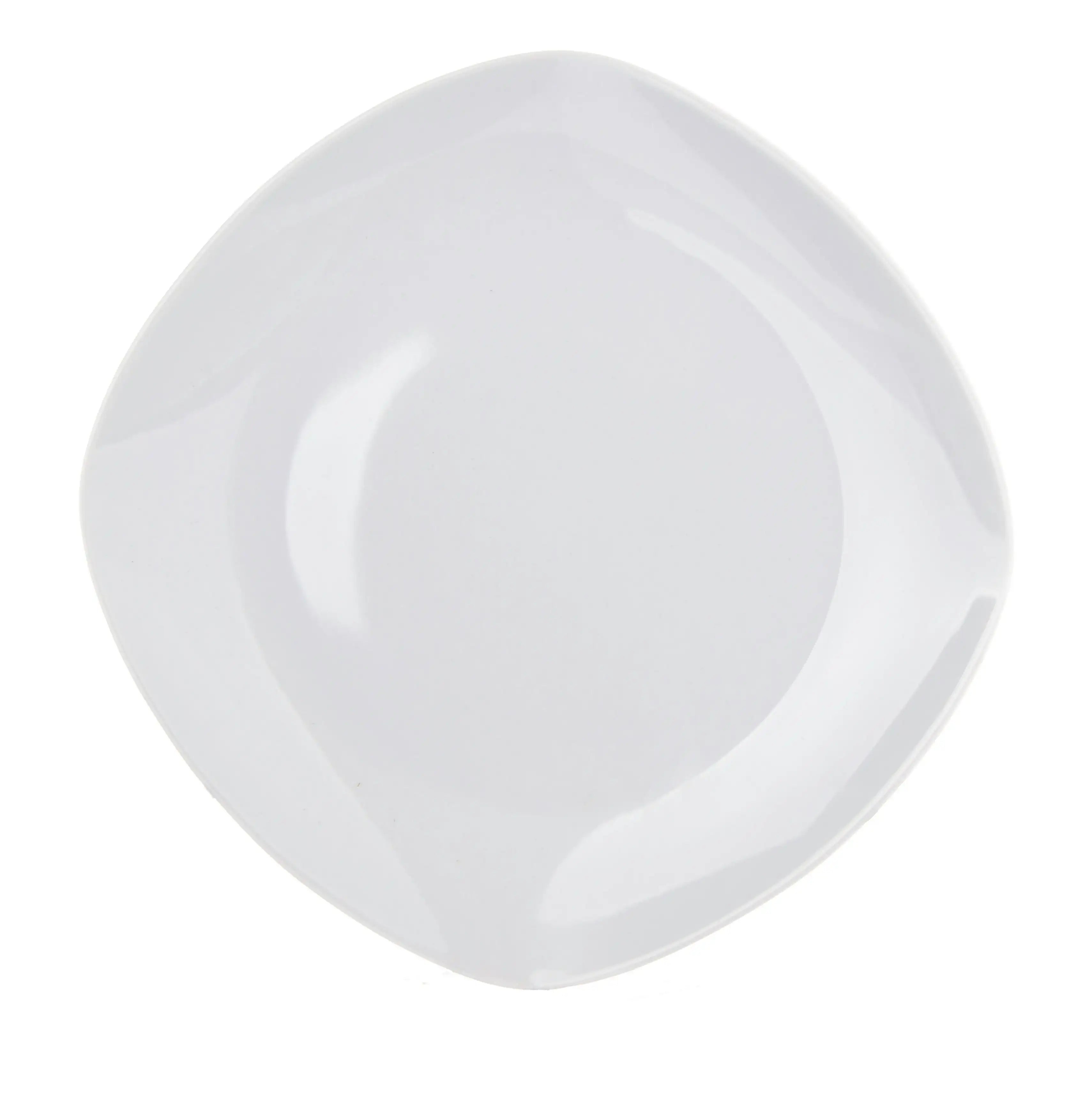 Juego de 12 platos cuadrados blancos de postre Lola Home de 20,5 cm, de porcelana, aptos para lavavajillas y microondas. Vajilla perfecta para servir postres, frutas y dulces.